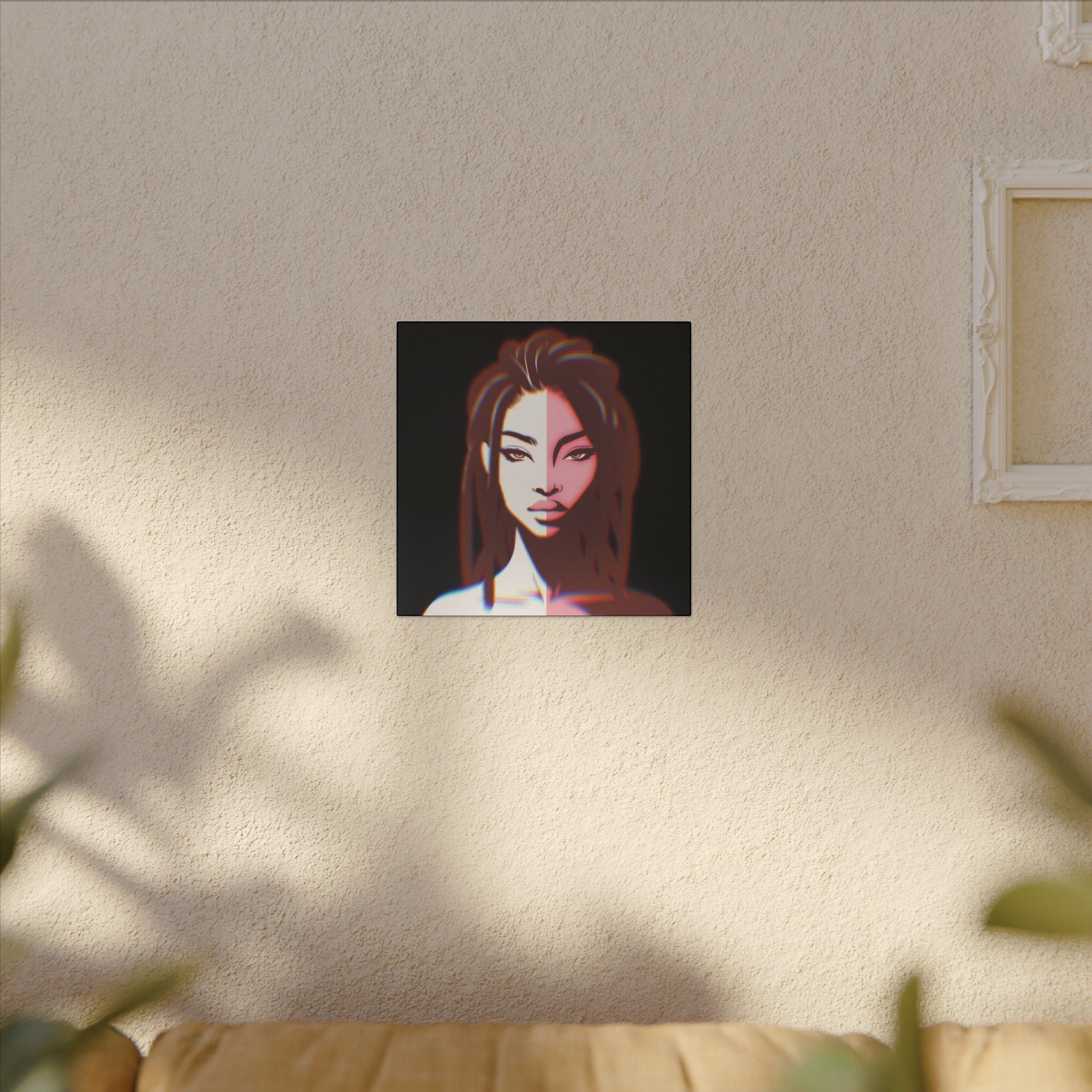 Split-Tone Portrait Canvas Print — Modern