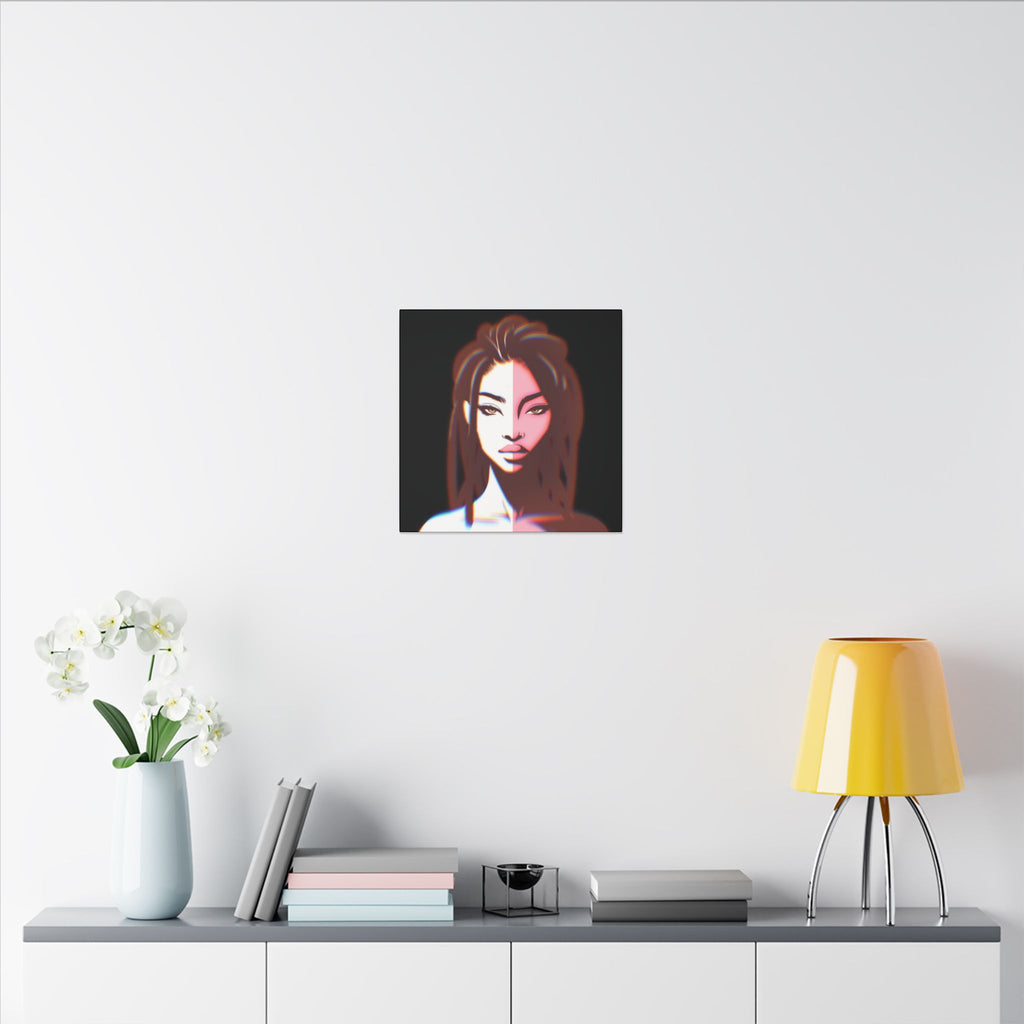 Split-Tone Portrait Canvas Print — Modern