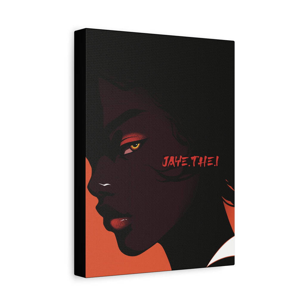 Side Eye Noir Portrait – Bold Afro Chic Portrait Art