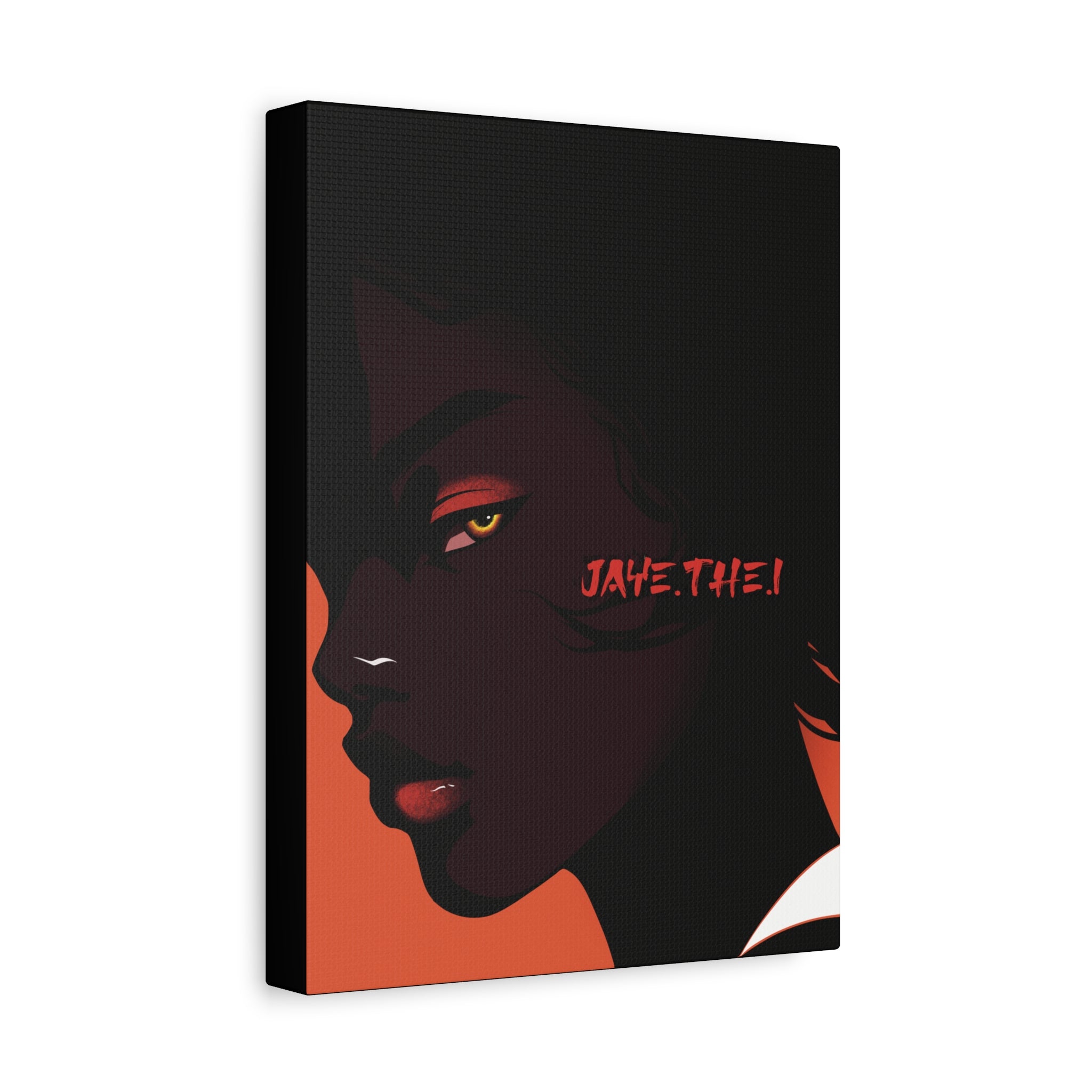Side Eye Noir Portrait – Bold Afro Chic Portrait Art