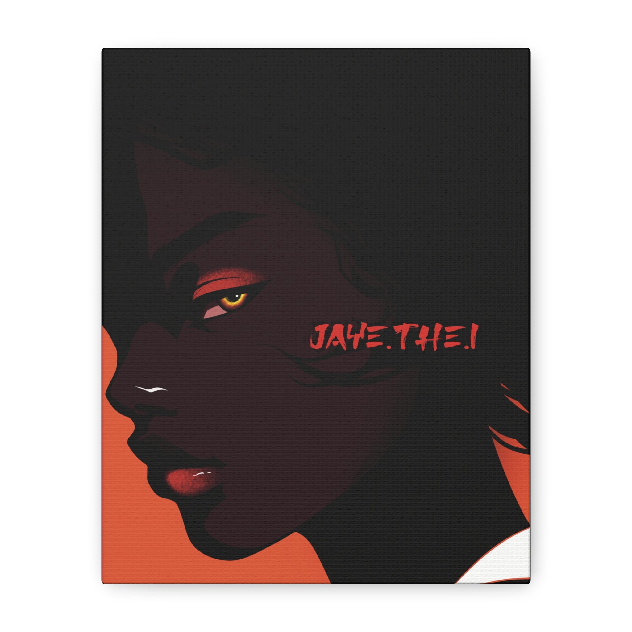 Side Eye Noir Portrait – Bold Afro Chic Portrait Art