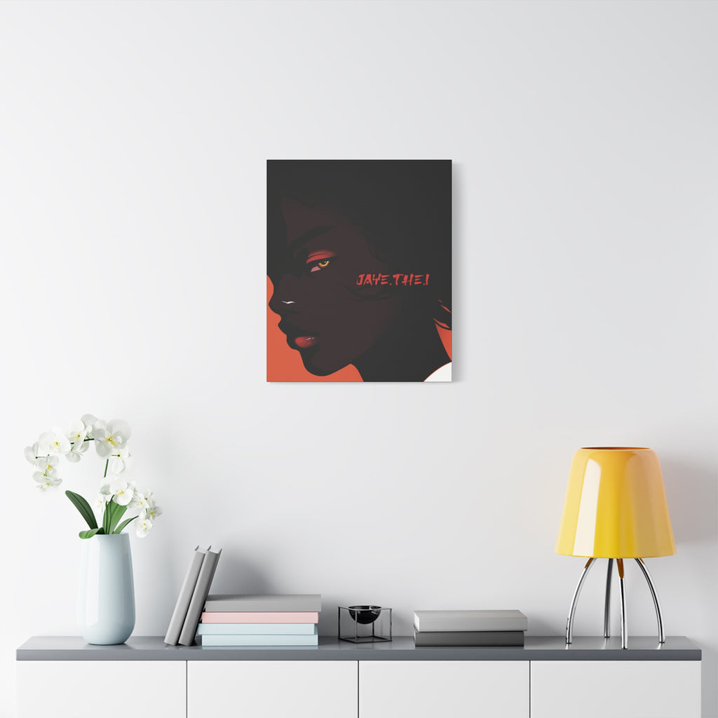 Side Eye Noir Portrait – Bold Afro Chic Portrait Art