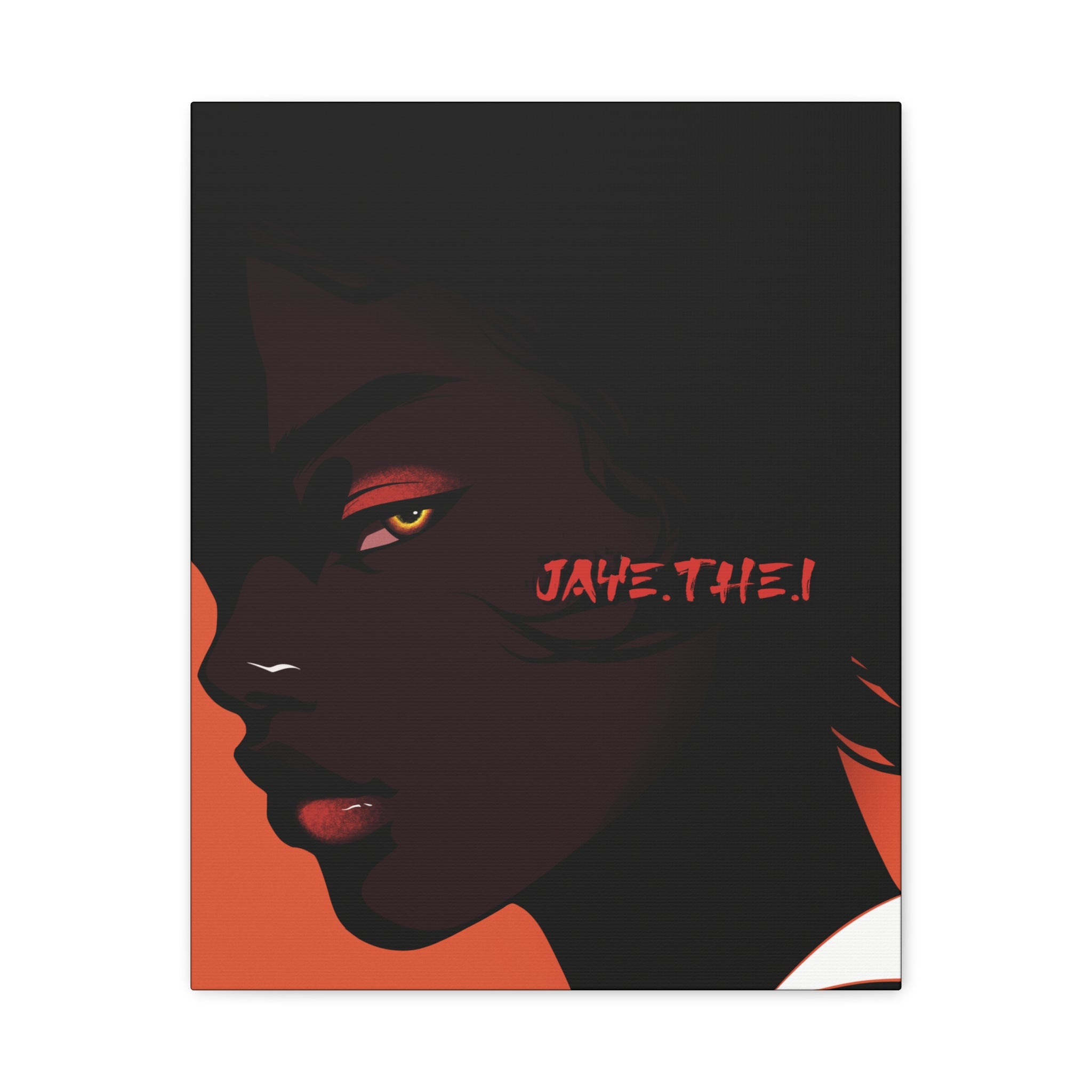 Side Eye Noir Portrait – Bold Afro Chic Portrait Art
