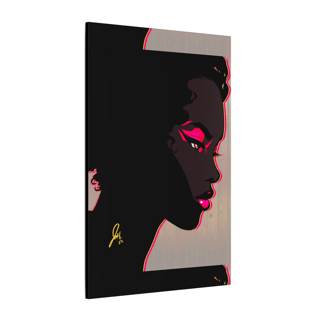 Bold Pink Noir Portrait — Wall Decor