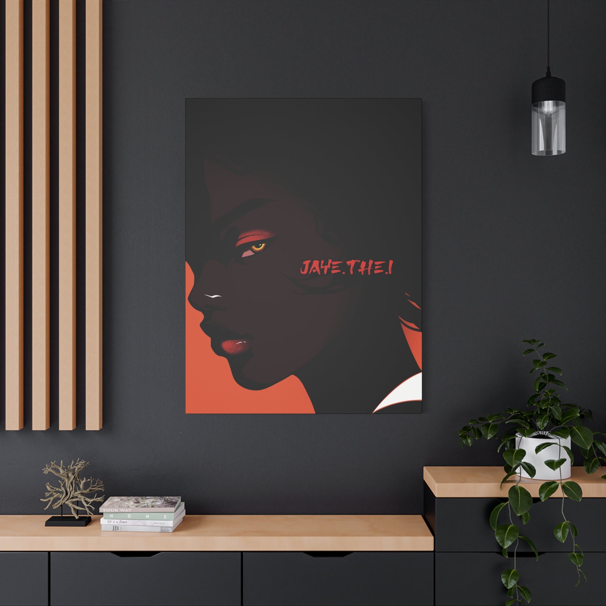 Side Eye Noir Portrait – Bold Afro Chic Portrait Art