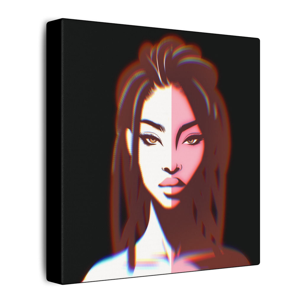 Split-Tone Portrait Canvas Print — Modern