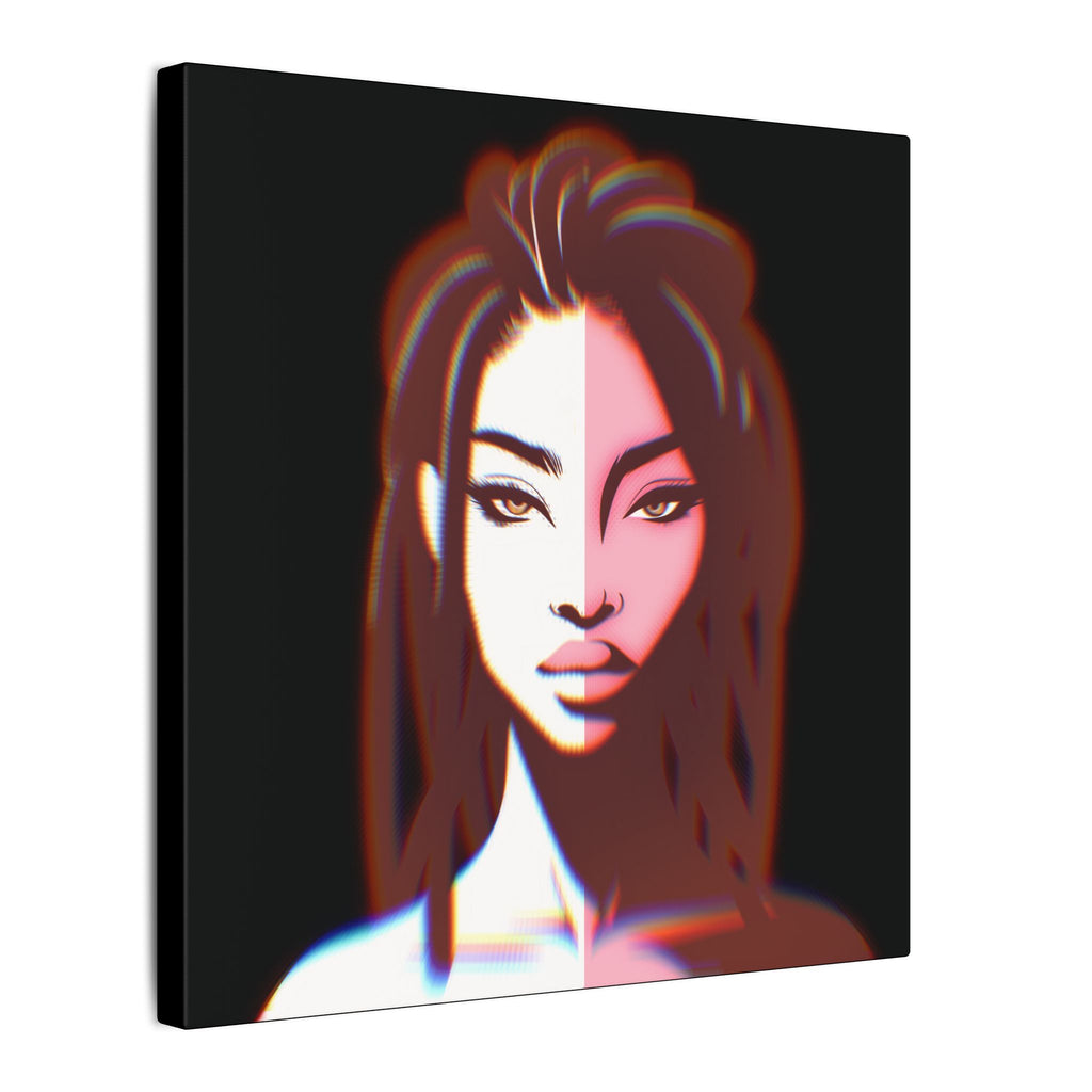 Split-Tone Portrait Canvas Print — Modern