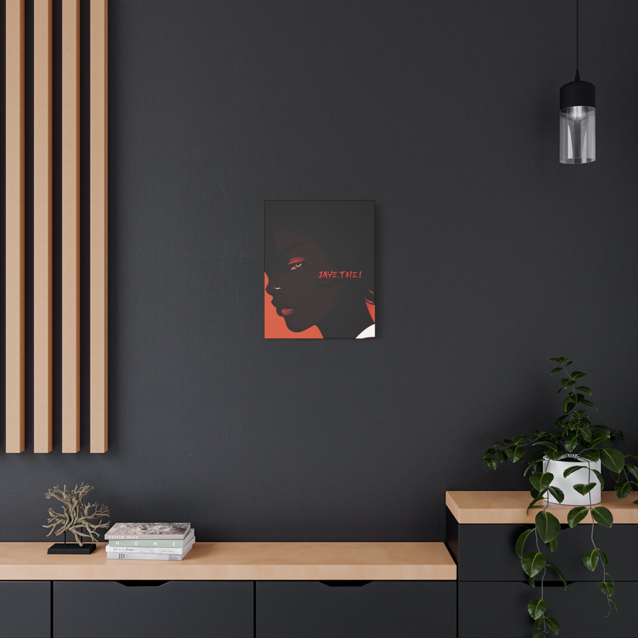 Side Eye Noir Portrait – Bold Afro Chic Portrait Art