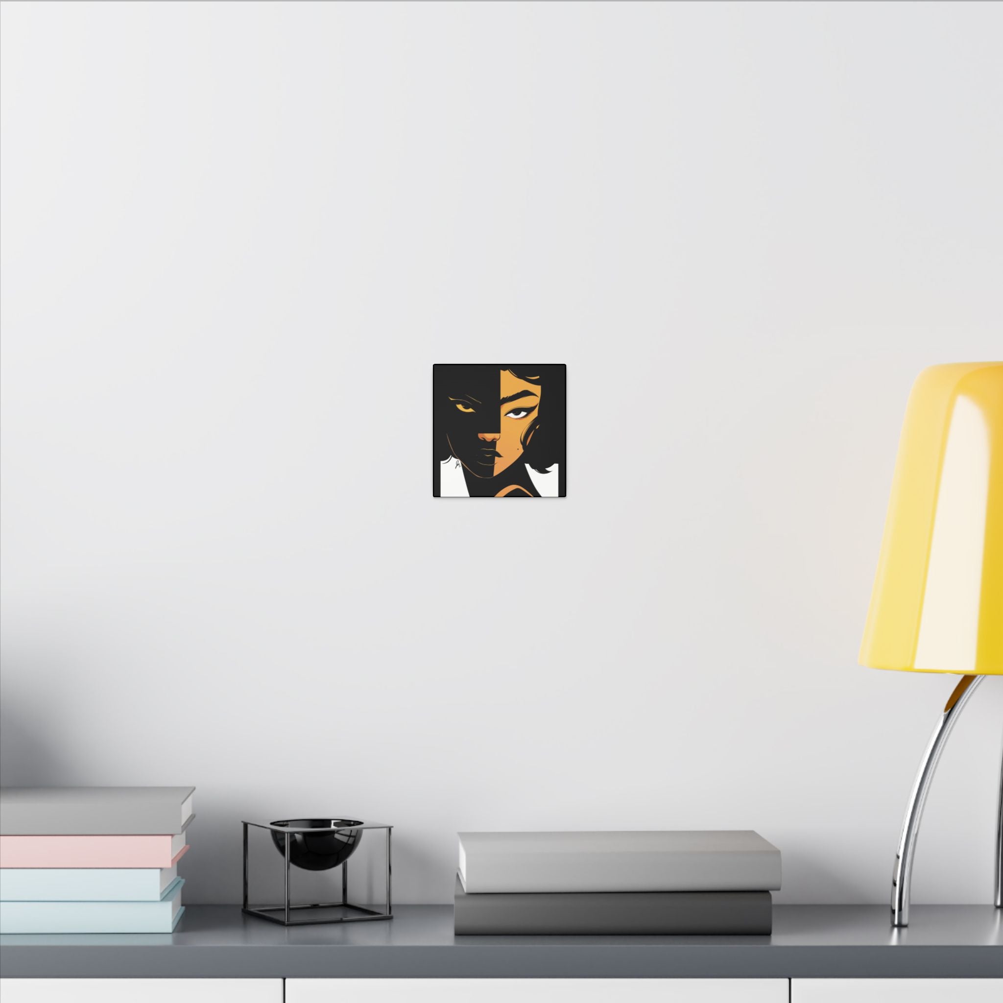 Dual-Tone Portrait Canvas — Bold Black & Gold Loyal Art