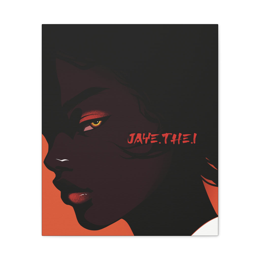 Side Eye Noir Portrait – Bold Afro Chic Portrait Art
