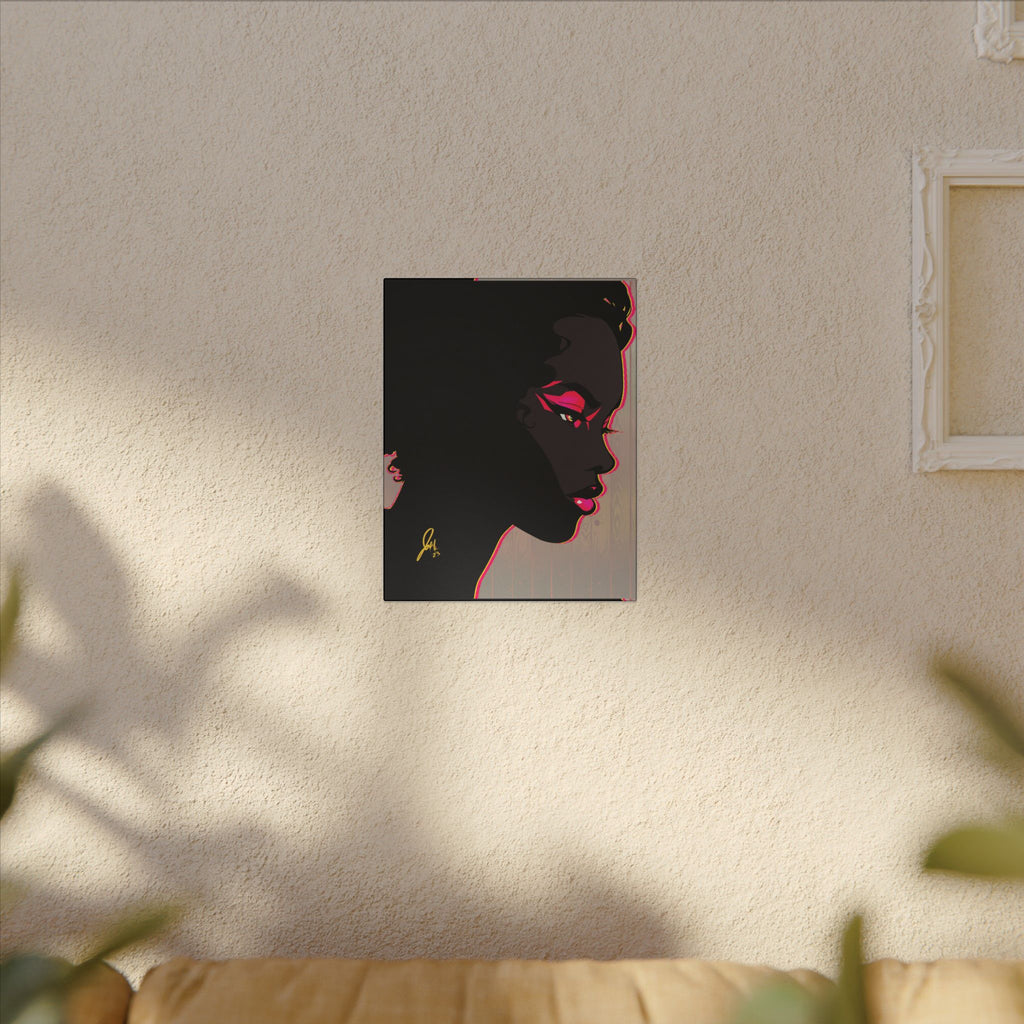 Bold Pink Noir Portrait — Wall Decor