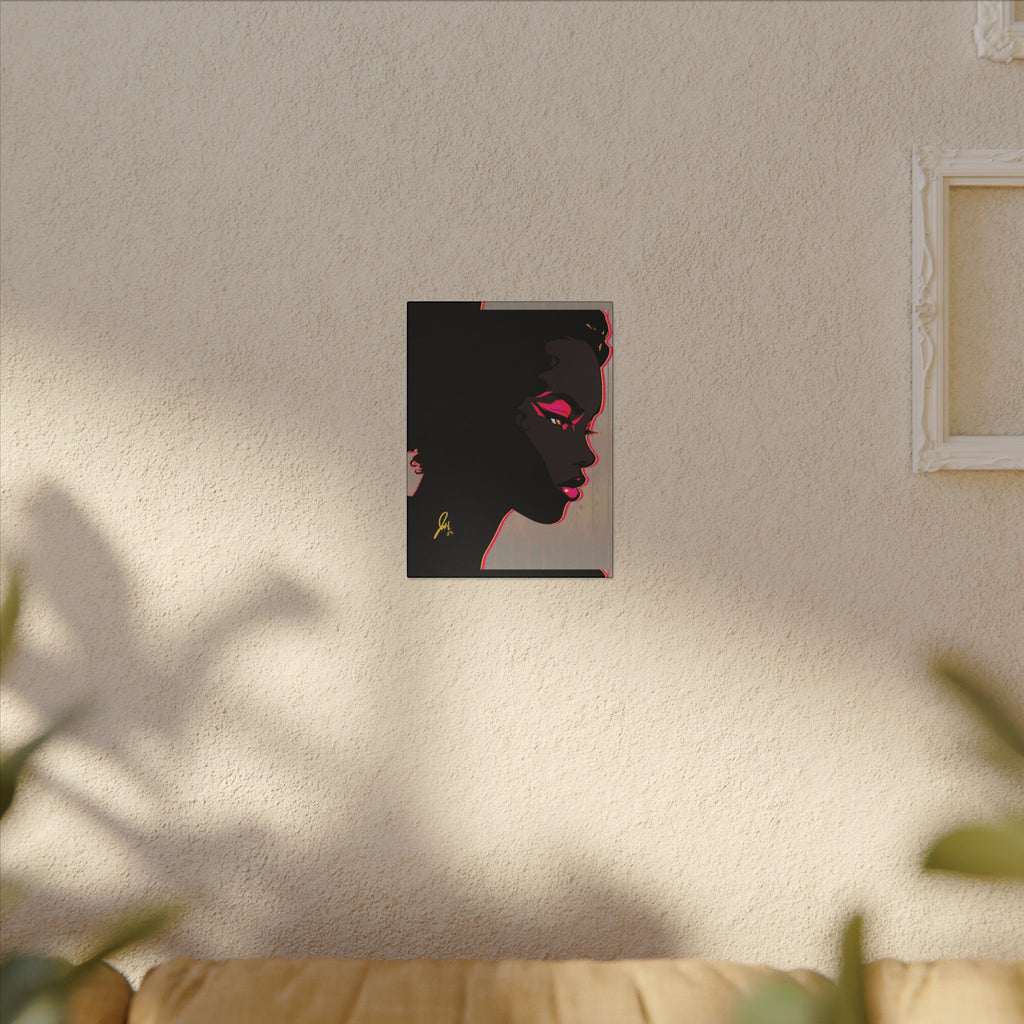 Bold Pink Noir Portrait — Wall Decor