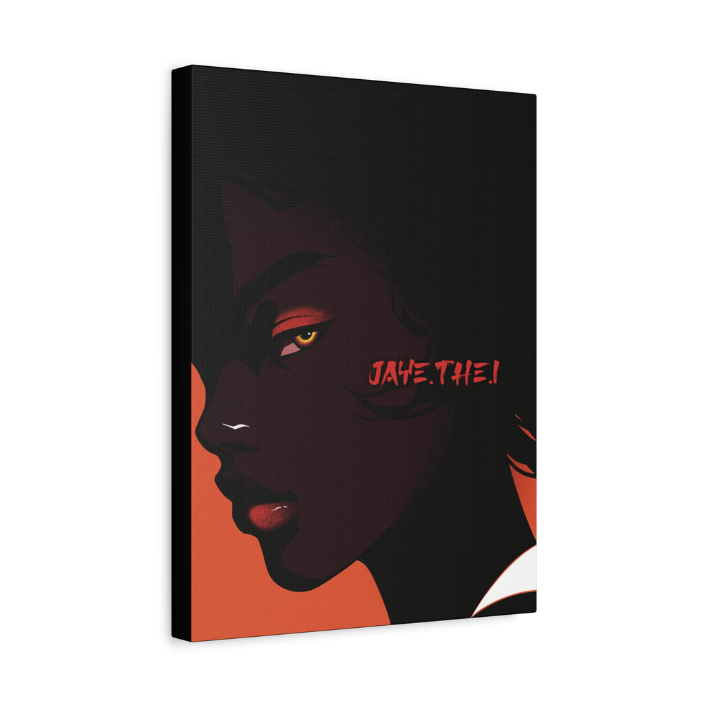 Side Eye Noir Portrait – Bold Afro Chic Portrait Art
