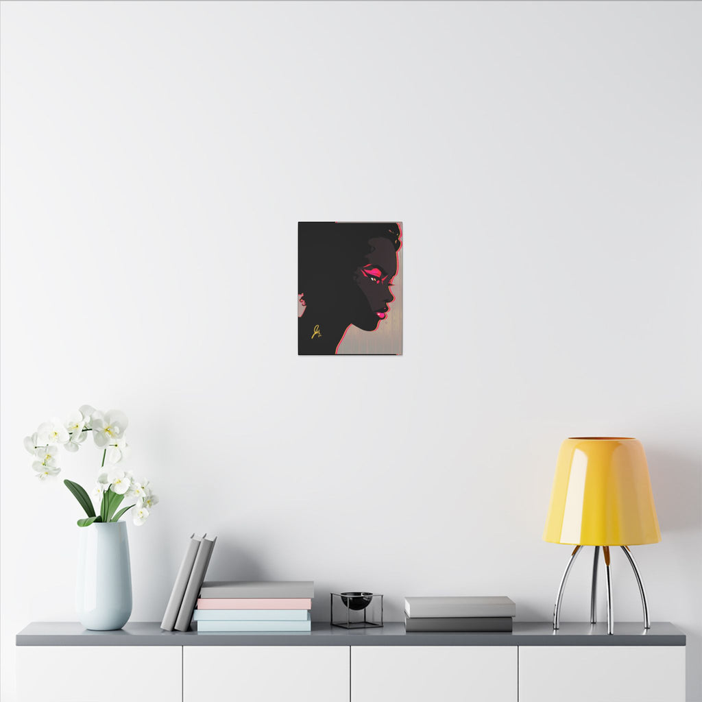 Bold Pink Noir Portrait — Wall Decor