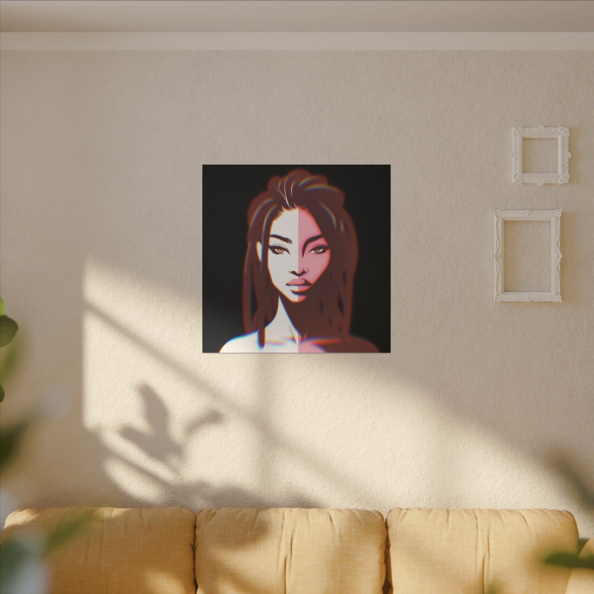 Split-Tone Portrait Canvas Print — Modern