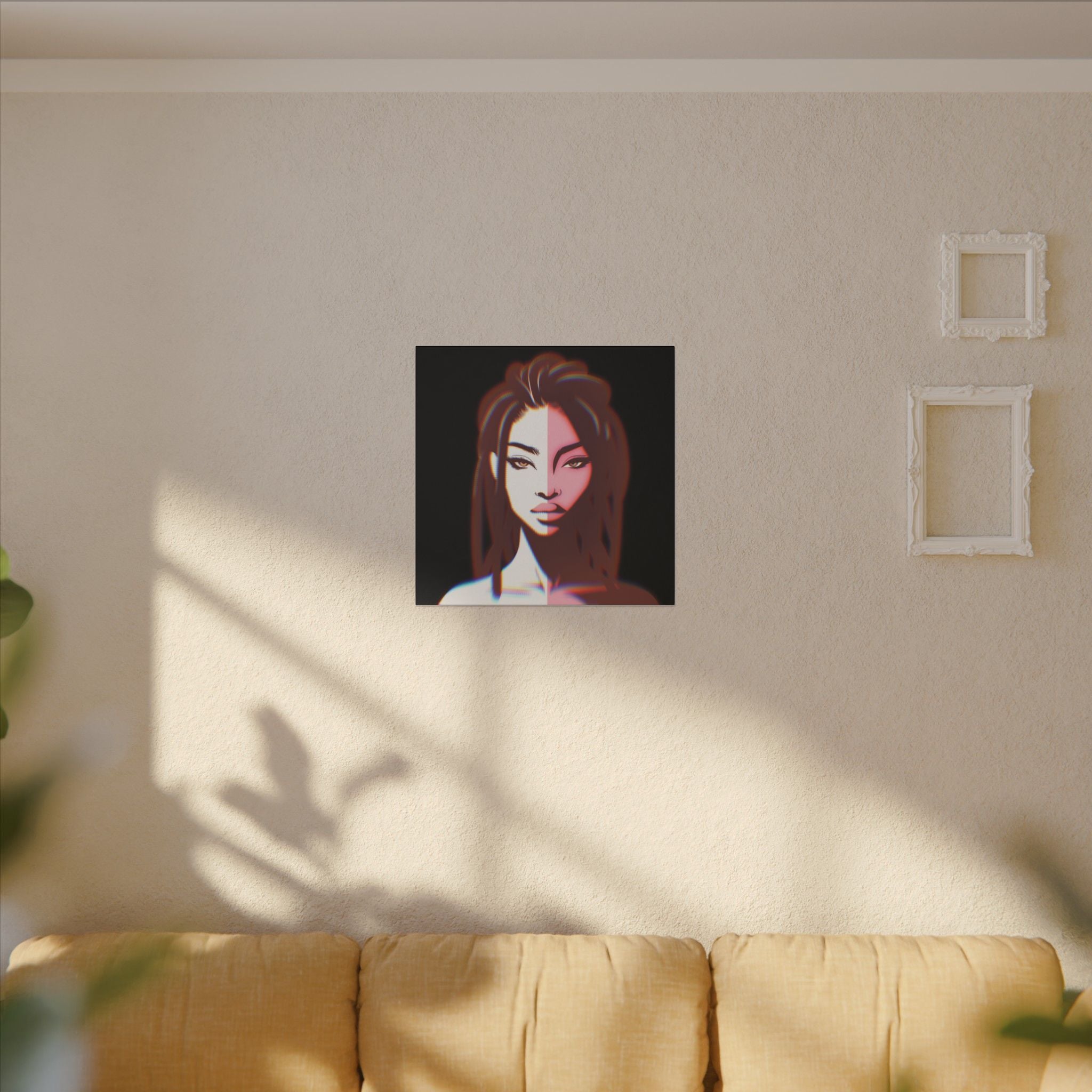 Split-Tone Portrait Canvas Print — Modern