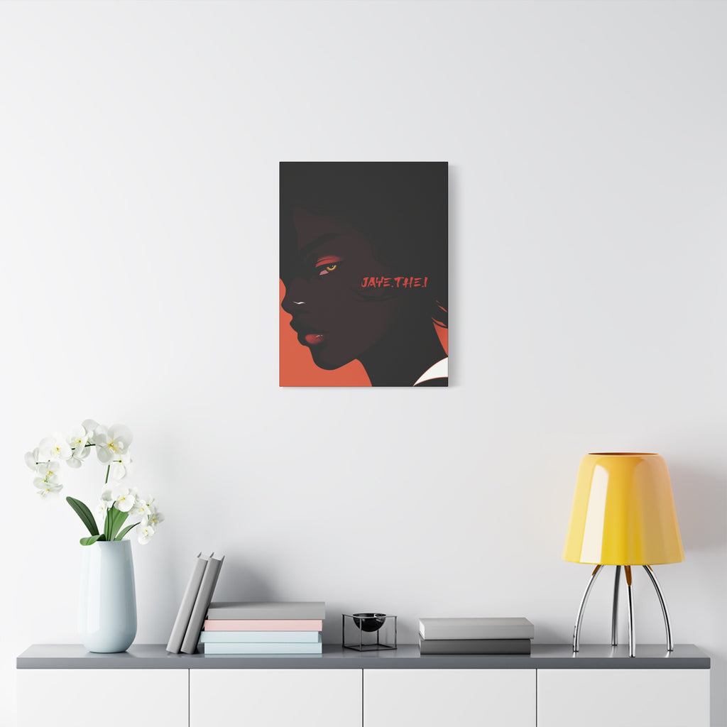 Side Eye Noir Portrait – Bold Afro Chic Portrait Art