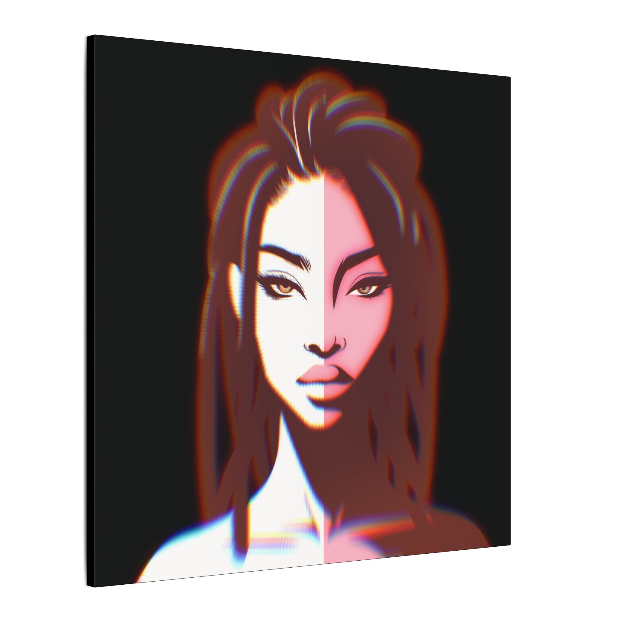 Split-Tone Portrait Canvas Print — Modern