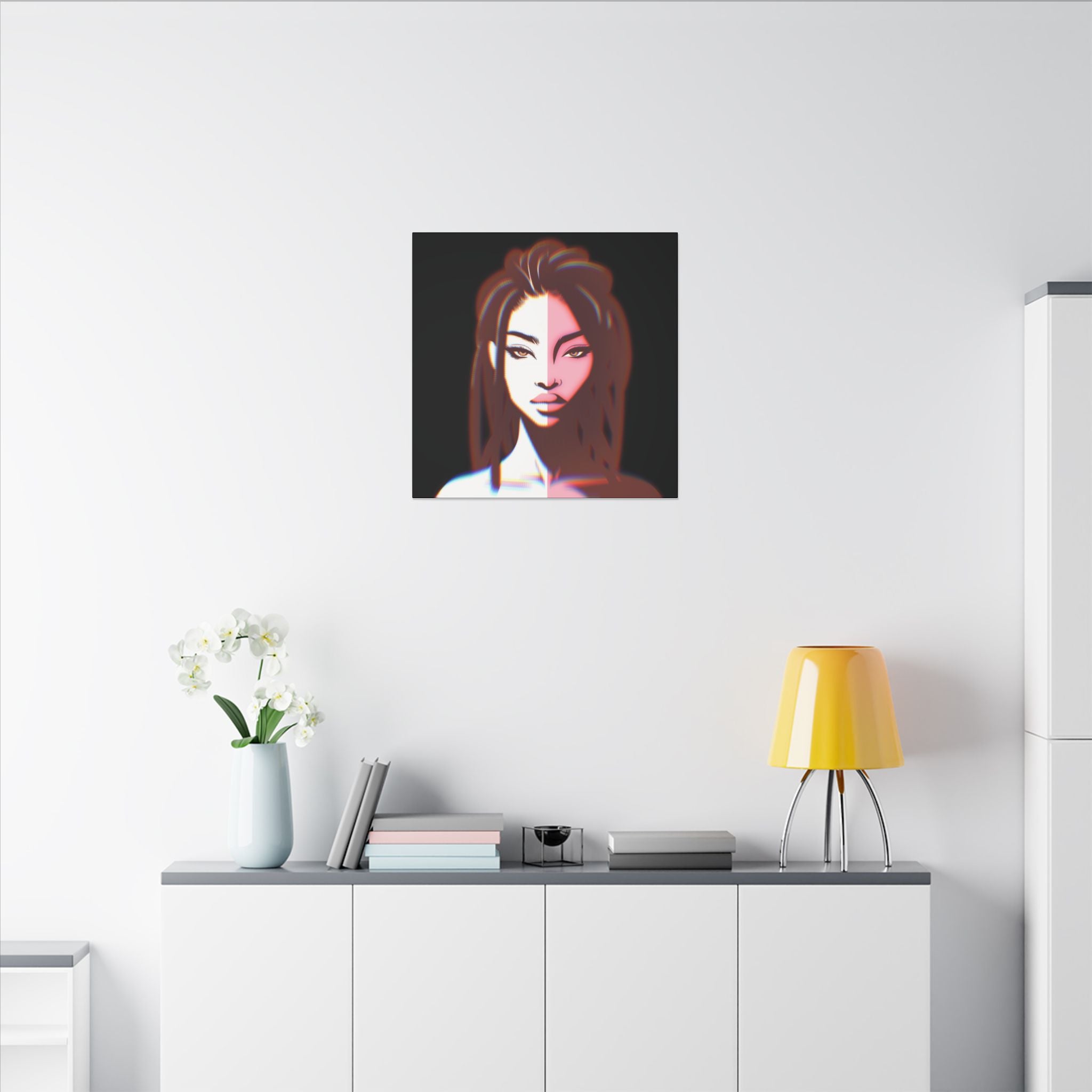 Split-Tone Portrait Canvas Print — Modern
