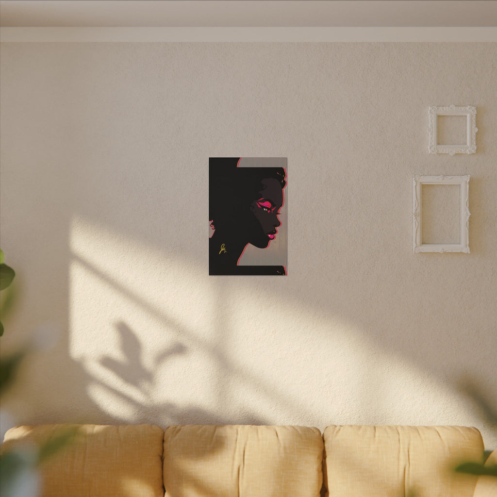 Bold Pink Noir Portrait — Wall Decor