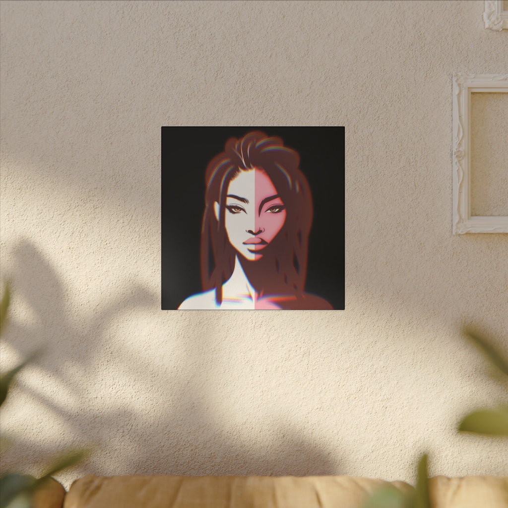 Split-Tone Portrait Canvas Print — Modern
