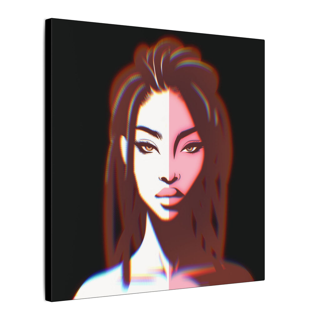 Split-Tone Portrait Canvas Print — Modern