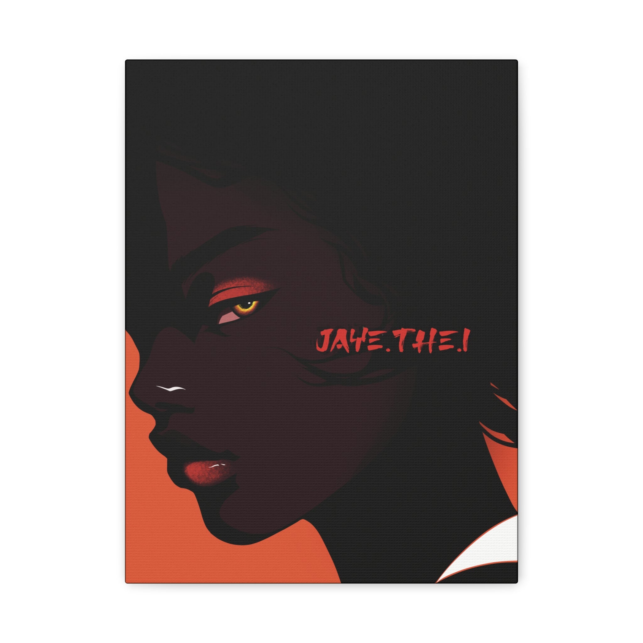 Side Eye Noir Portrait – Bold Afro Chic Portrait Art