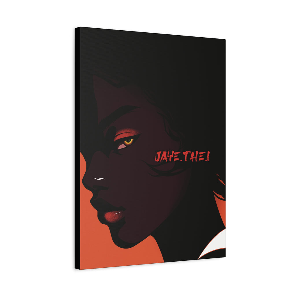 Side Eye Noir Portrait – Bold Afro Chic Portrait Art