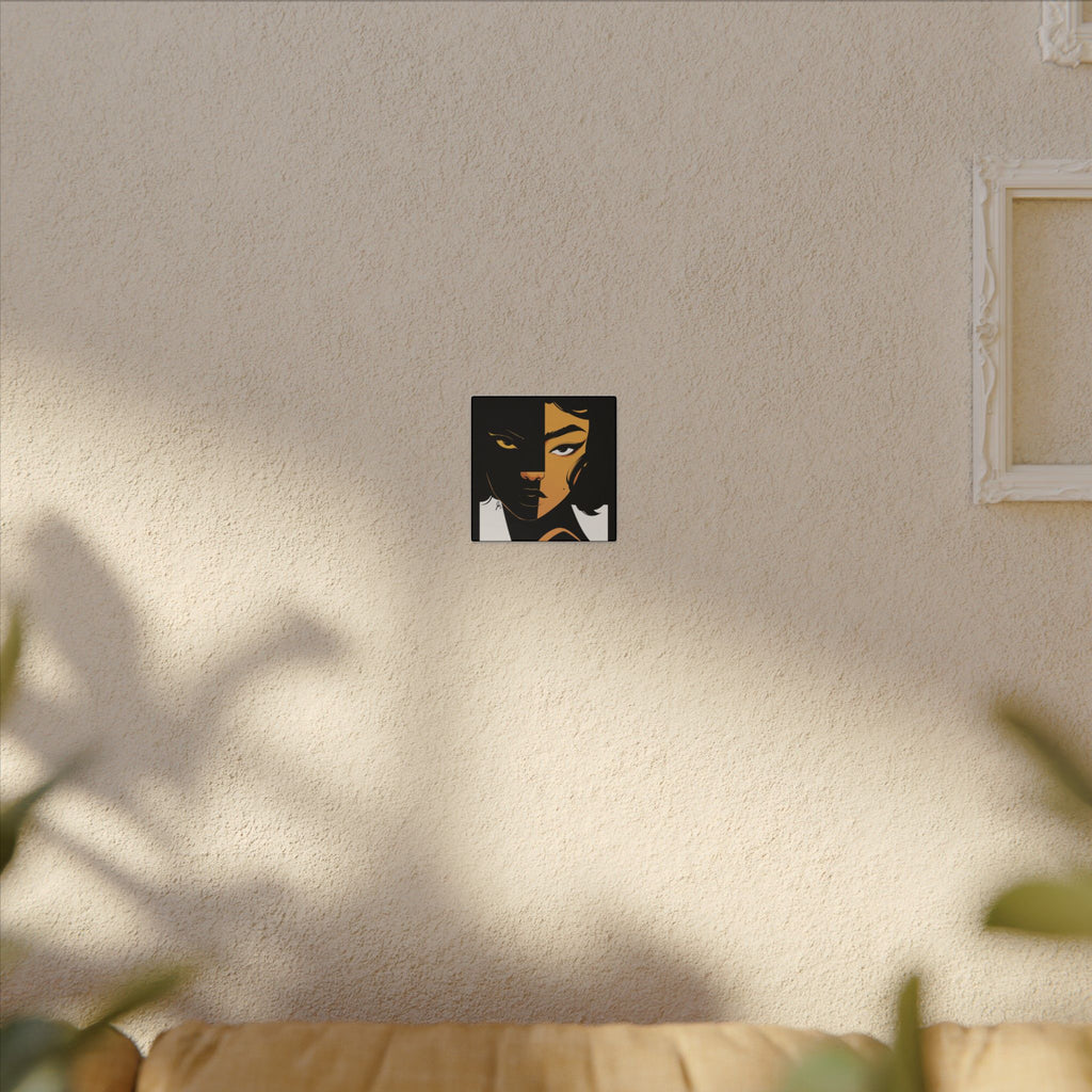 Dual-Tone Portrait Canvas — Bold Black & Gold Loyal Art