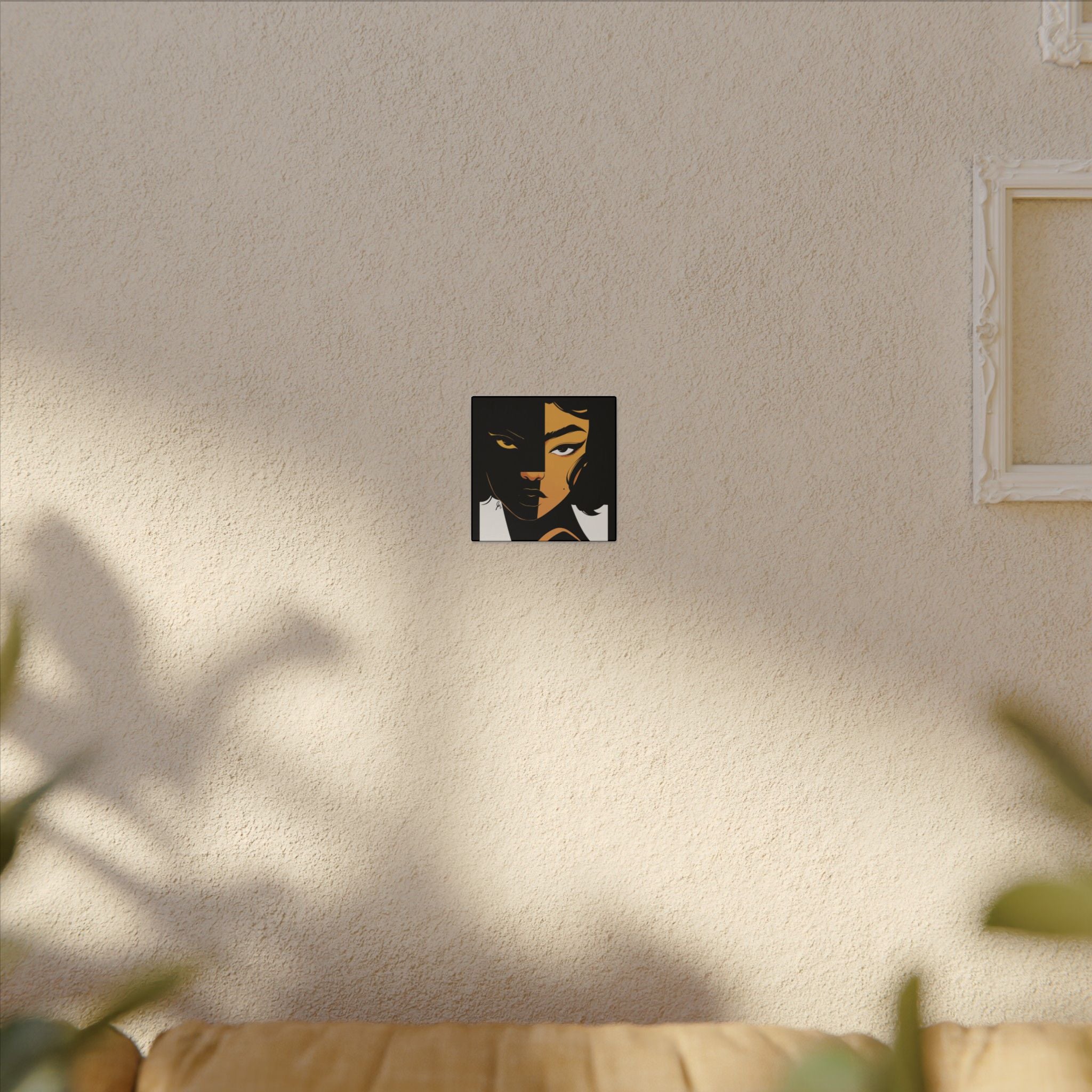 Dual-Tone Portrait Canvas — Bold Black & Gold Loyal Art