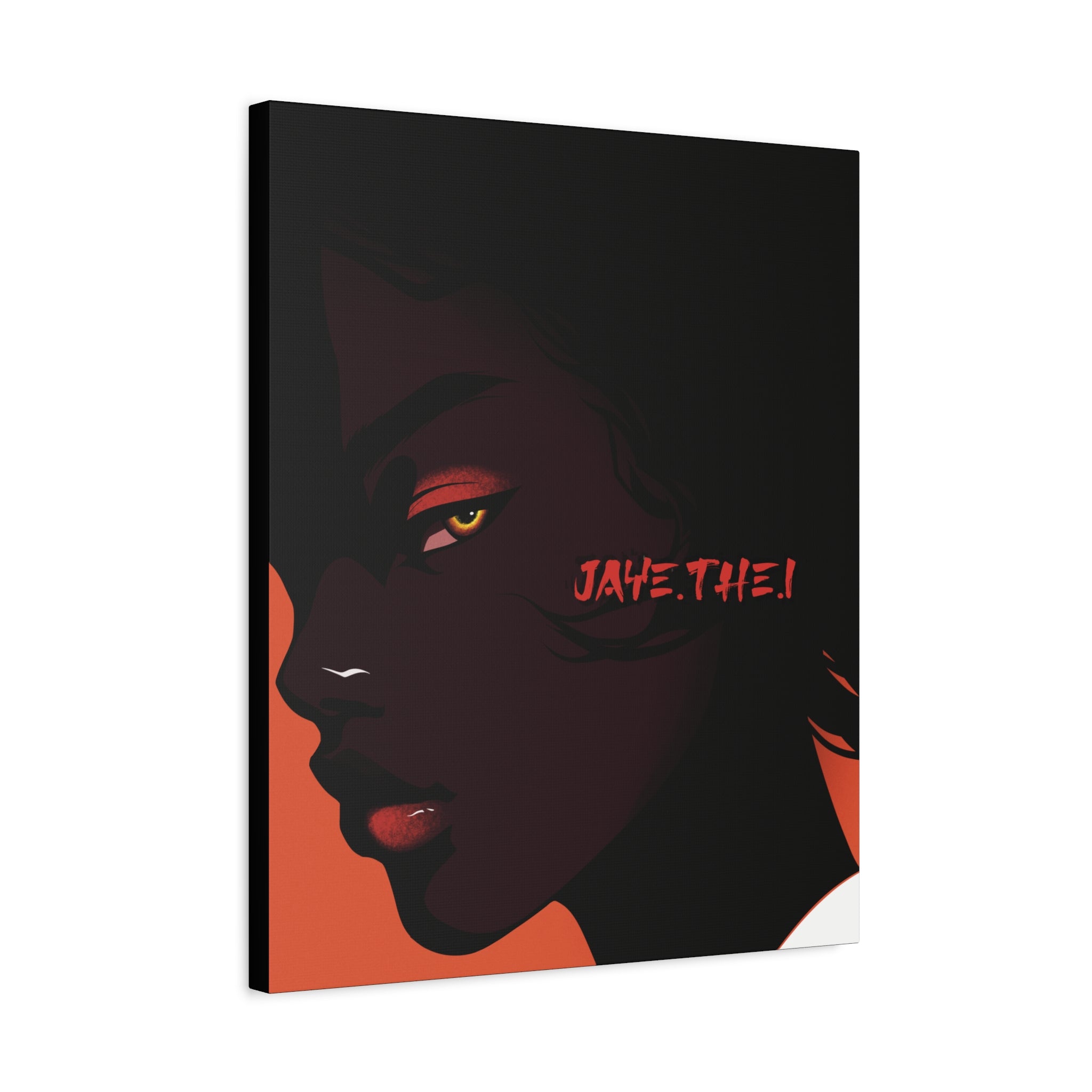 Side Eye Noir Portrait – Bold Afro Chic Portrait Art