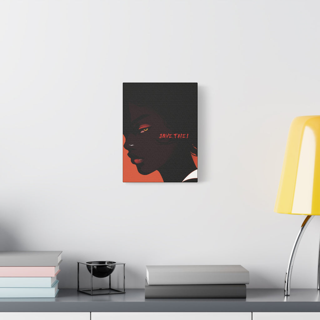 Side Eye Noir Portrait – Bold Afro Chic Portrait Art