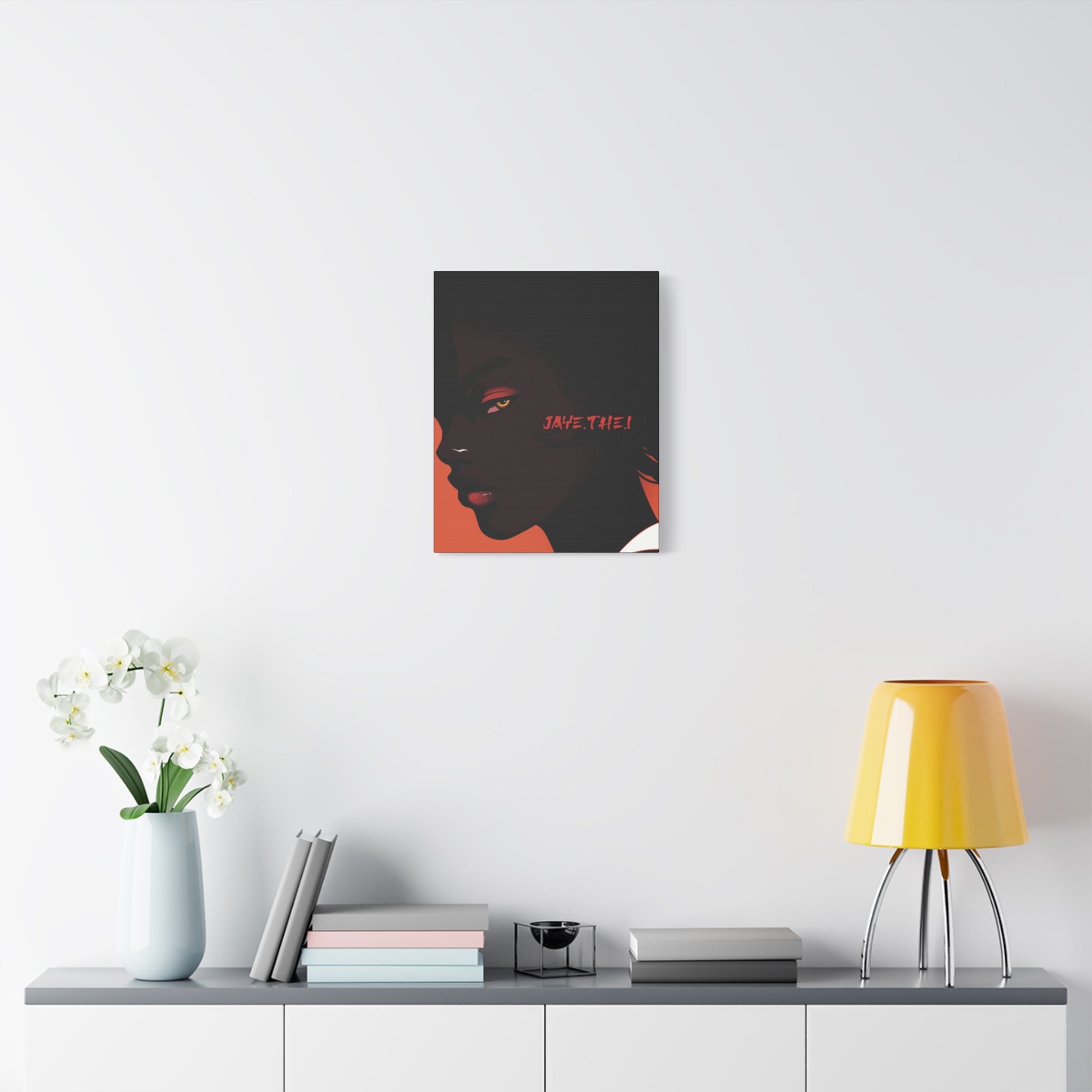 Side Eye Noir Portrait – Bold Afro Chic Portrait Art